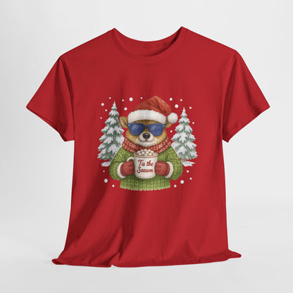 Women's Tis the Season Christmas T-Shirt, Cool Reindeer Holiday Tee
