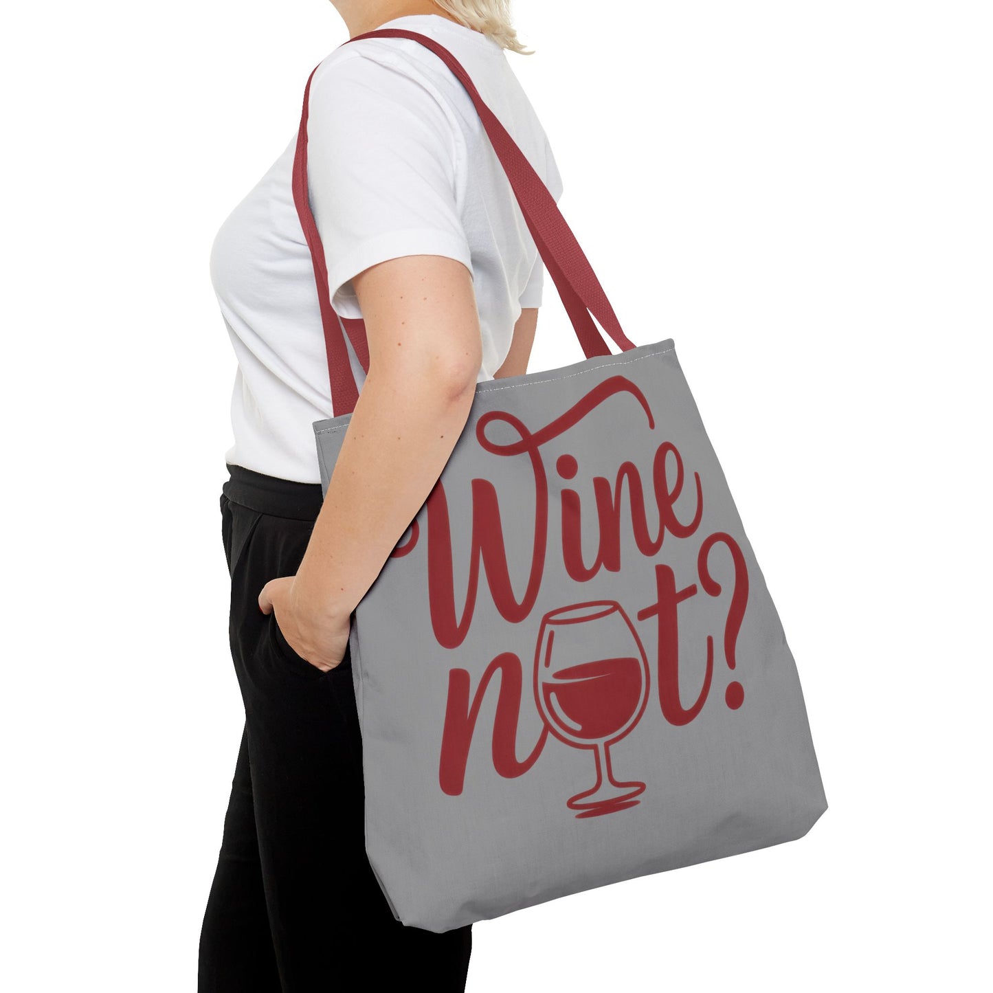 Wine Not? Tote Bag - Fun Wine Lover's Accessory for Parties, Gift for Wine Enthusiasts, Perfect for Grocery or Beach Outings, AOP Design