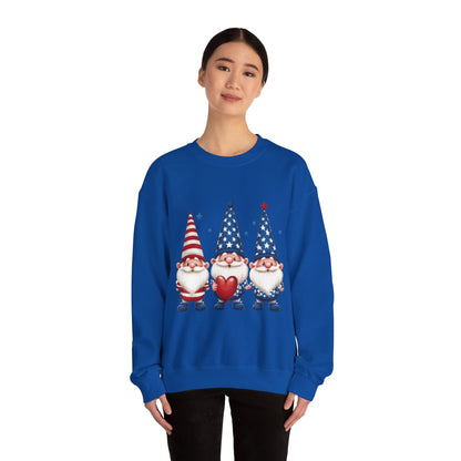Patriotic Gnome Sweatshirt, Cozy Casual Wear for Independence Day, Gift for Gnome Lovers, 4th of July Apparel, All-Year Comfort