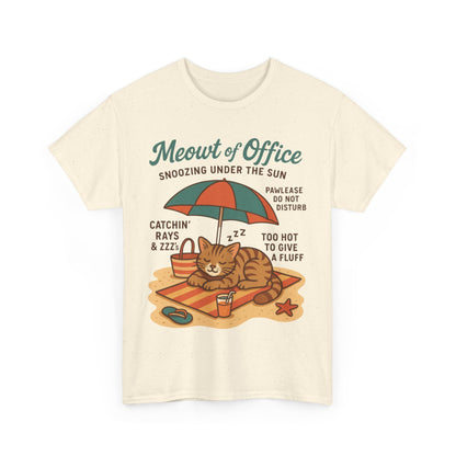Cat Shirt, Cute Beach Cat Womens T-Shirt, Funny Summer Vacation Tee, Lazy Cat Humor Gift, Cat Lover T-Shirt, Vacation Humor Tee