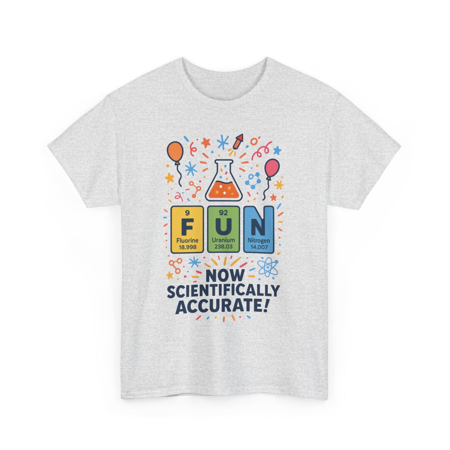 Fun Science Unisex Heavy Cotton Tee, Perfect for STEM Lovers, Gift for Science Teachers, FUN Periodic Table Tee,Nerdy Unisex Shirt