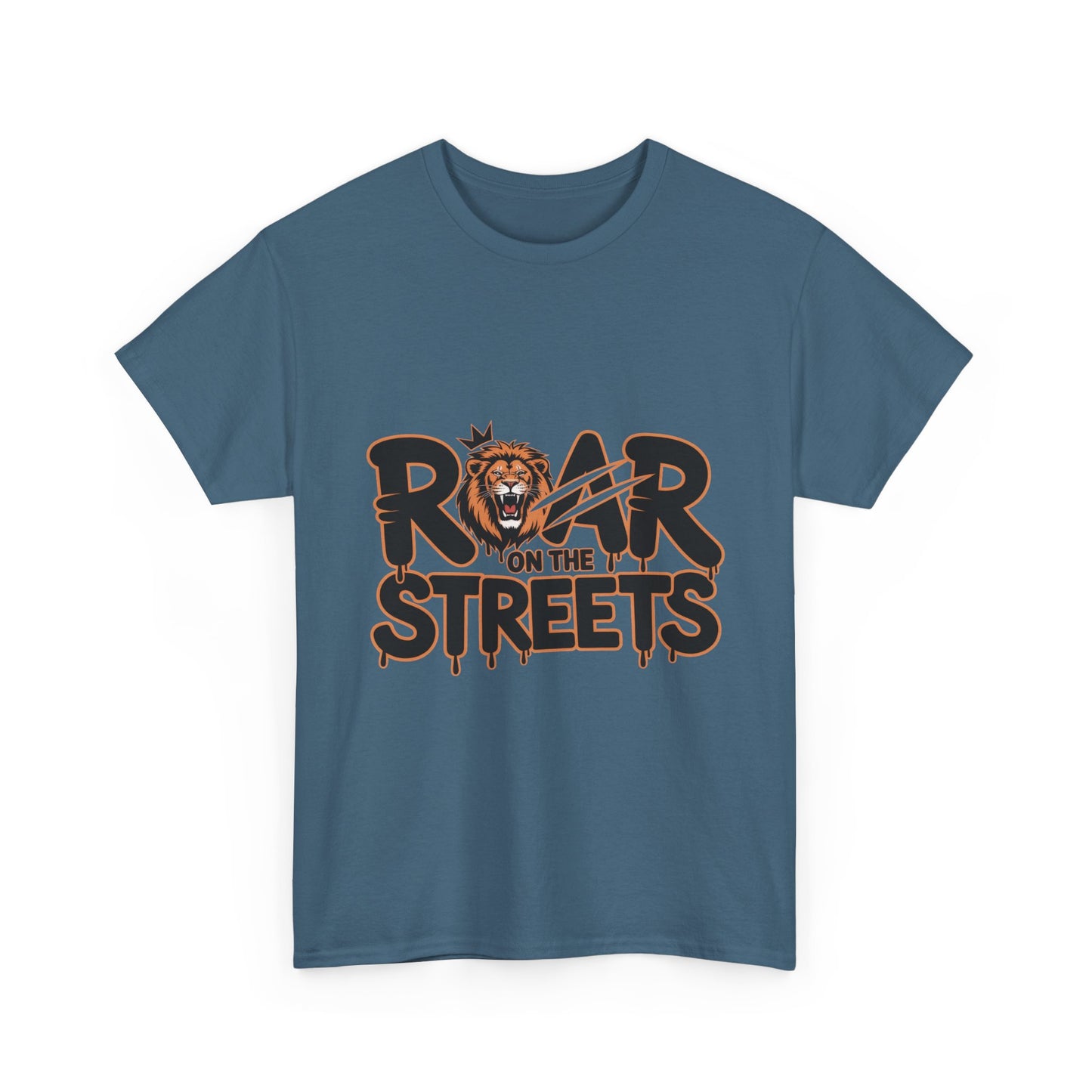 Roar on the Streets Lion Graphic Mens Urban T-Shirt, Lion Shirt, Street Vibe