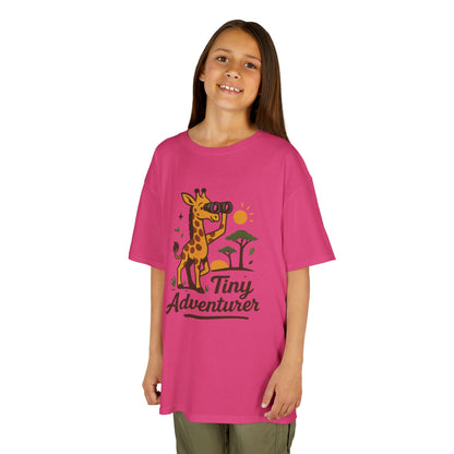 Tiny Adventurer Kids Tee, Giraffe T-Shirt, Children's Nature Shirt, Fun Kids Apparel, Birthday Gift for Boys and Girls