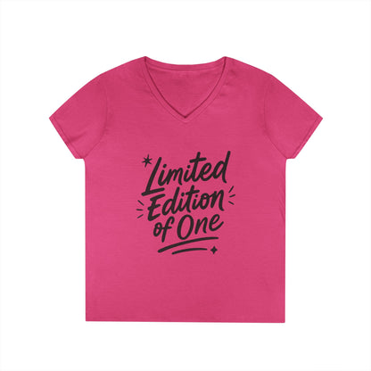 Limited Edition Ladies' V-Neck T-Shirt, Unique Gift for Her, Casual, Self-Confidence, Self-love, Positive Message Women's T-Shirt