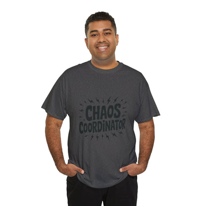 Chaos Coordinator Heavy Cotton Men's Tee, Fun T-Shirt, Gift for Organizers, Humor Tee, Men's Casual Wear
