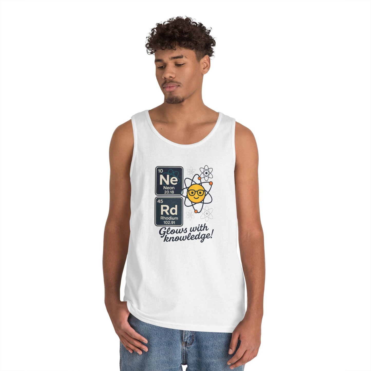Nerd Tank Top for Men, Funny Science Shirt, Periodic Table Sleeveless Tee, Geeky Workout Shirt, Gift for Teachers, gift for Science Events