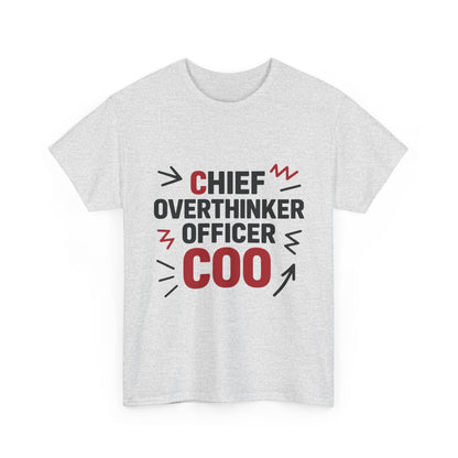 Men's COO T-Shirt, Chief Overthinker Officer Funny Graphic Tee, Office Humor Shirt for Him
