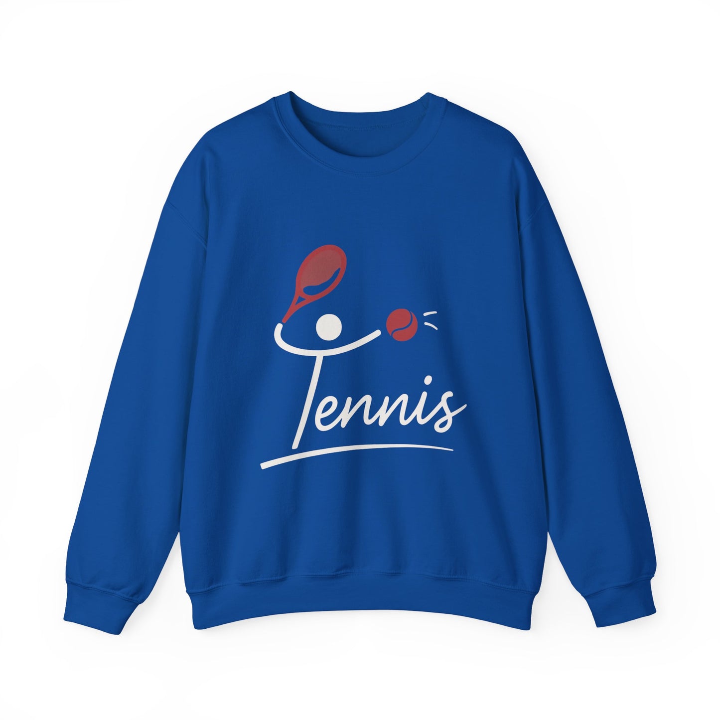 Womens Heavy Blend™ Crewneck Sweatshirt, Womens Tennis Sweatshirt, Cute Sports Graphic Pullover, Workout Gym Activewear Top