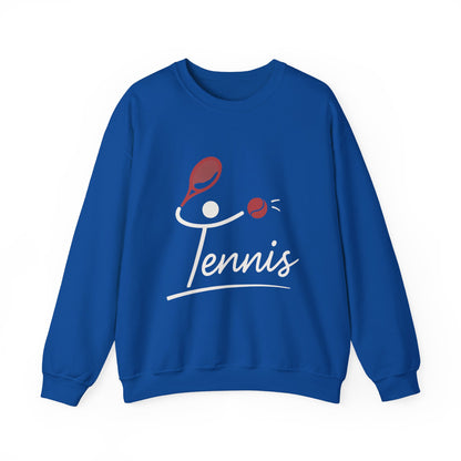 Womens Heavy Blend™ Crewneck Sweatshirt, Womens Tennis Sweatshirt, Cute Sports Graphic Pullover, Workout Gym Activewear Top
