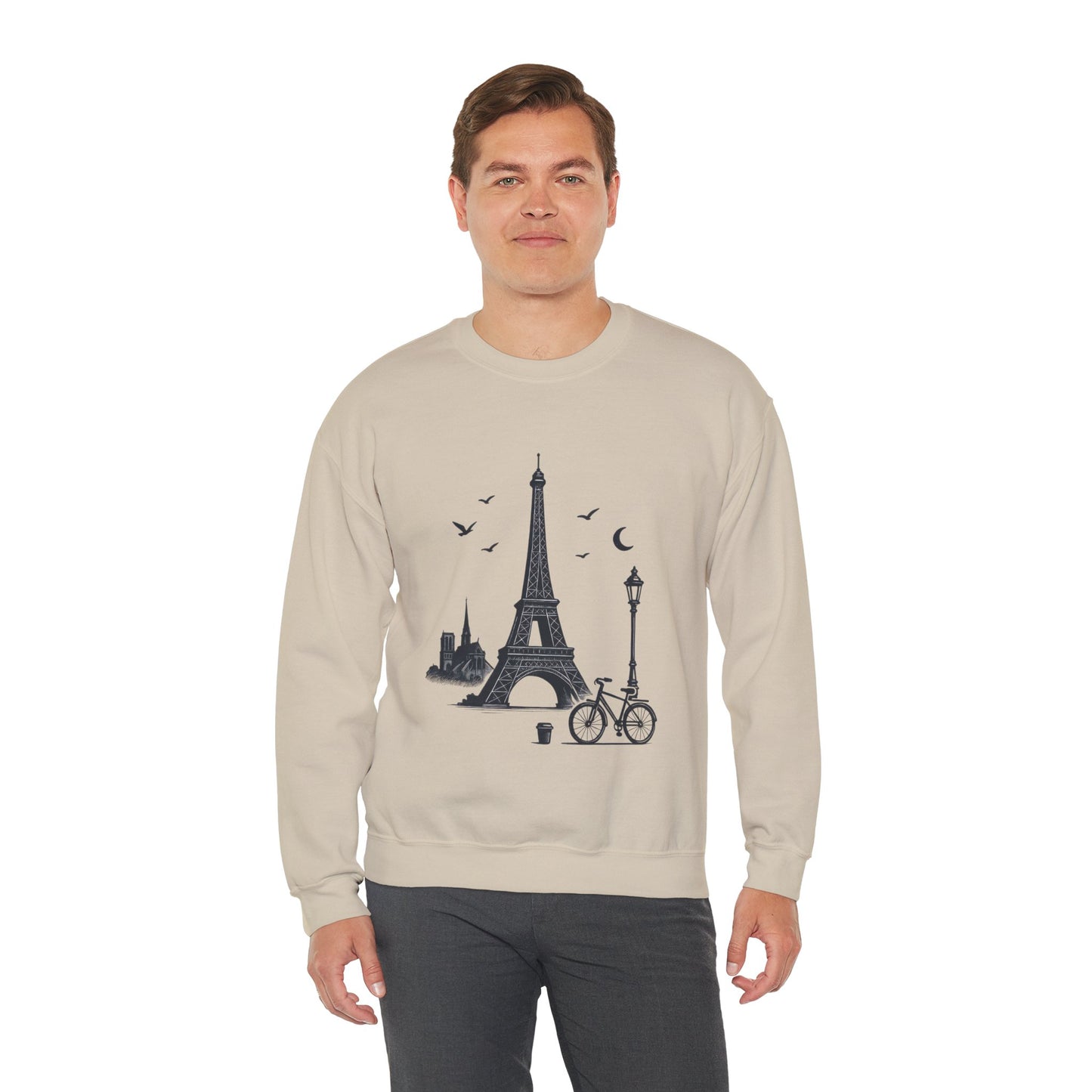 Vintage Parisian Crewneck Sweatshirt, Eiffel Tower Sweater, Cozy Travel Gift, Unisex Fashion, Casual Paris Sweatshirt