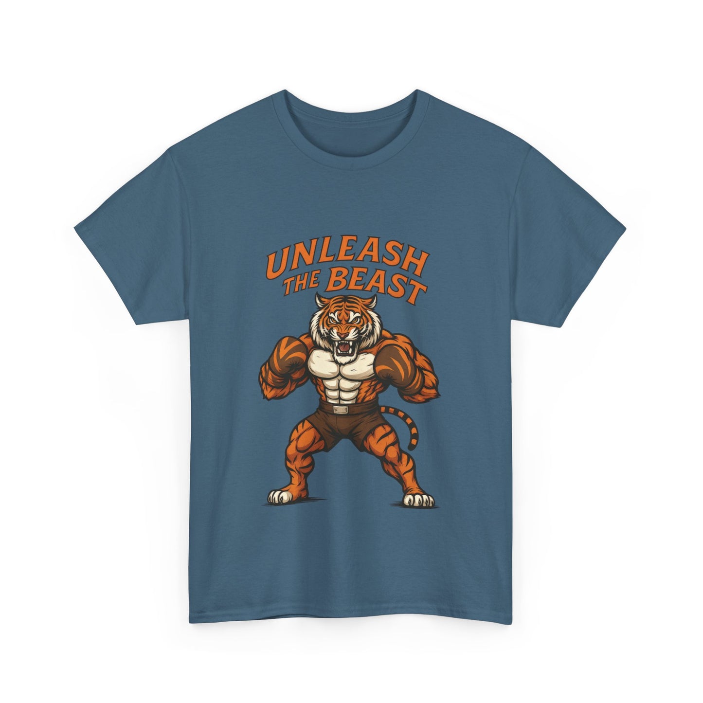 Unleash The Beast Tiger Gym Shirt, Mens Workout T-Shirt, Bodybuilding Motivation Tee, Fitness Muscle Tiger Graphic, Strong Beast Gym Top