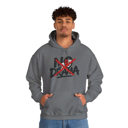 No Drama Mens Hoodie, Cozy Hoodie, Everyday Wear, Gift for Friend, Casual Fashion, Relaxed Vibes