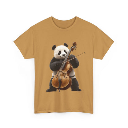 Panda Musician Tee - Cute Animal Graphic Shirt for Music Lovers, Gift for Panda Fans, Unique Concert Outfit, Casual Wear, Cellist Panda