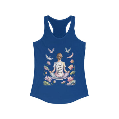 Meditation Racerback Womens Tank, Trust Your Inner Voice Shirt, Yoga Apparel, Mindfulness Gift, Inspirational Workout Top