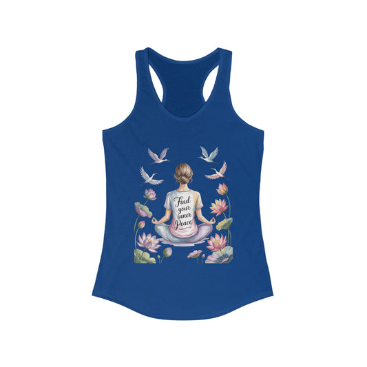 Meditation Racerback Womens Tank, Trust Your Inner Voice Shirt, Yoga Apparel, Mindfulness Gift, Inspirational Workout Top