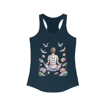 Meditation Racerback Womens Tank, Trust Your Inner Voice Shirt, Yoga Apparel, Mindfulness Gift, Inspirational Workout Top