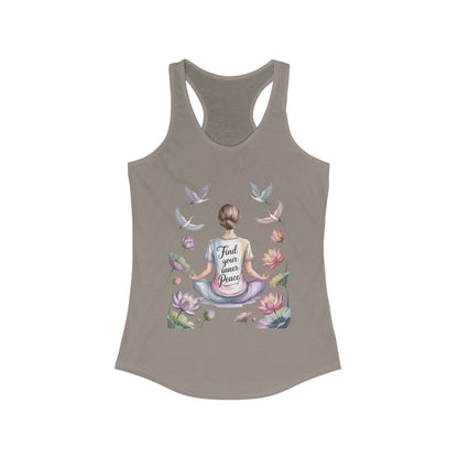 Meditation Racerback Womens Tank, Trust Your Inner Voice Shirt, Yoga Apparel, Mindfulness Gift, Inspirational Workout Top