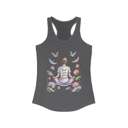Meditation Racerback Womens Tank, Trust Your Inner Voice Shirt, Yoga Apparel, Mindfulness Gift, Inspirational Workout Top