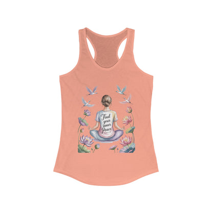 Meditation Racerback Womens Tank, Trust Your Inner Voice Shirt, Yoga Apparel, Mindfulness Gift, Inspirational Workout Top