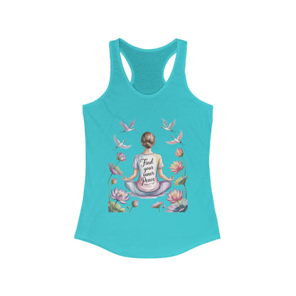 Meditation Racerback Womens Tank, Trust Your Inner Voice Shirt, Yoga Apparel, Mindfulness Gift, Inspirational Workout Top