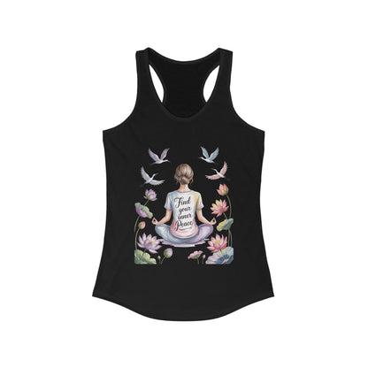 Meditation Racerback Womens Tank, Trust Your Inner Voice Shirt, Yoga Apparel, Mindfulness Gift, Inspirational Workout Top