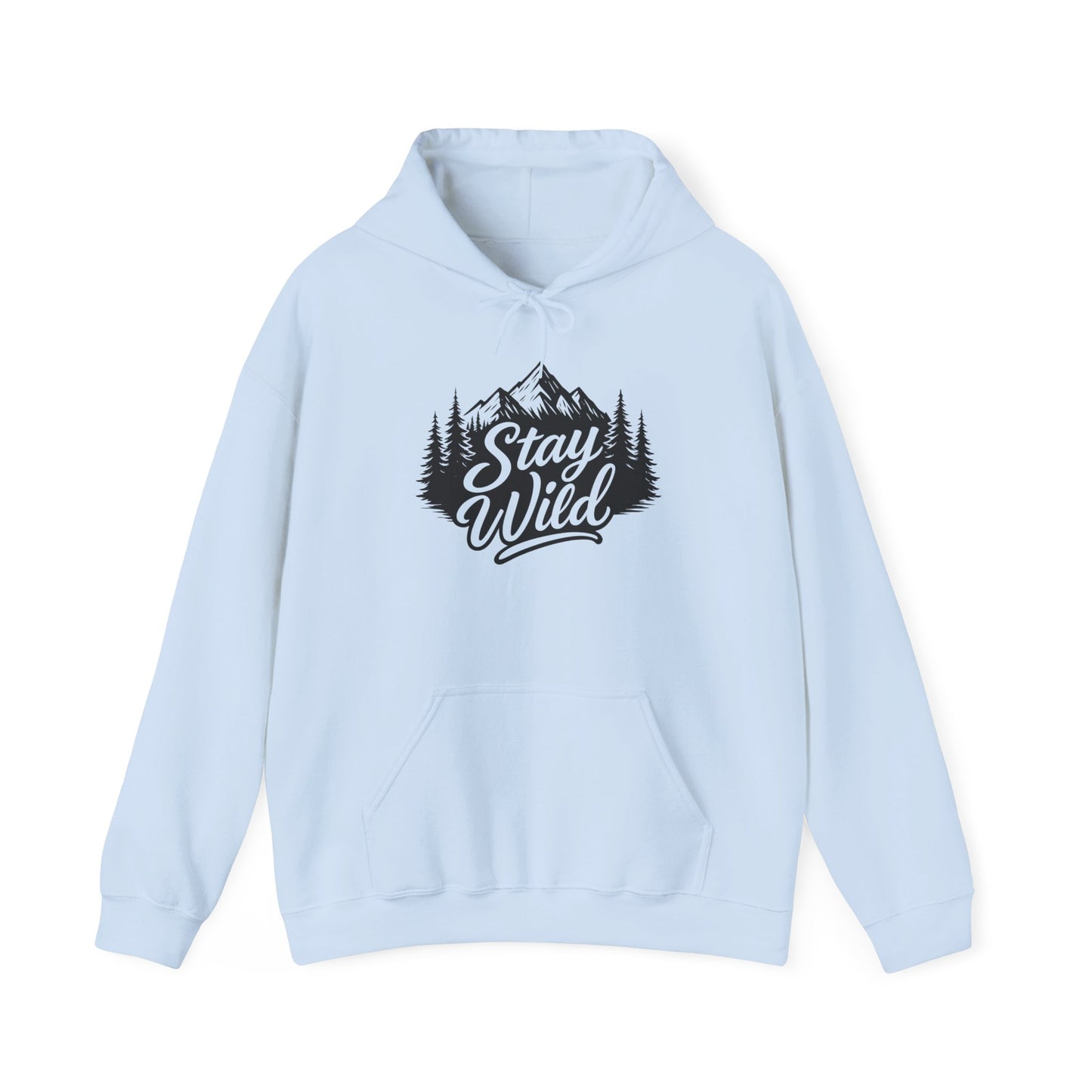 Stay Wild Hoodie, Nature Lover Unisex Pullover, Mountain Adventure Hiking Sweatshirt, Outdoorsy Gift for Him Her