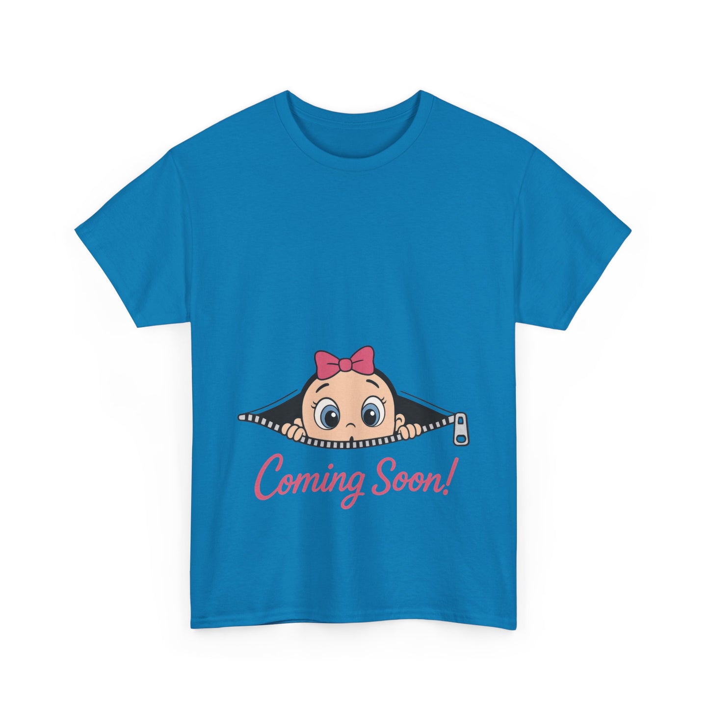 Coming Soon Maternity T-Shirt, Cute Baby Girl Pregnancy Announcement Shirt, Expecting Mom Gift, Gender Reveal Tee, Baby Shower Gift