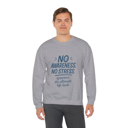 Funny Mens Mindful Crewneck Sweatshirt, Cozy Sweatshirt, Awareness Sweatshirt, Casual Style Gift, Perfect for Self-Care Days
