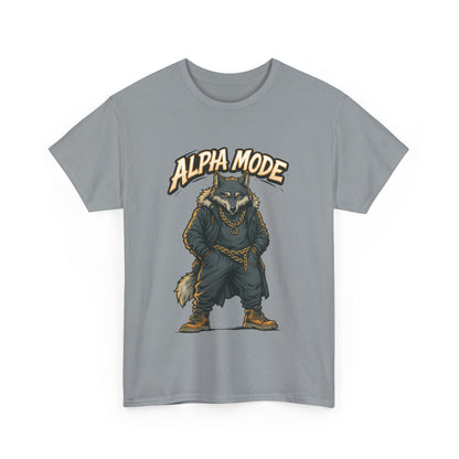 Alpha Mode Wolf Shirt, Mens Streetwear Graphic Tee, Hip Hop Wolf T-Shirt, Alpha Male Power Shirt, Cool Urban Wolf Gift, Trendy Summer Shirt