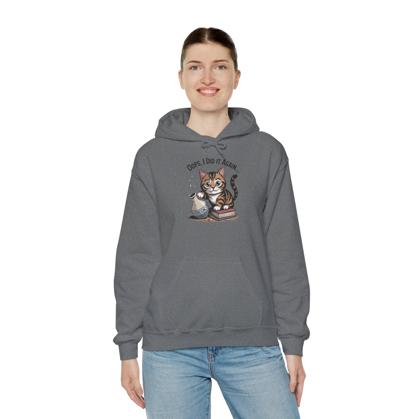 Cat Lover's Hoodie: Oops, I Did It Again, Funny Sweatshirt, Gifts for Animal Lovers, Cozy Hooded Sweatshirt, Pet Owner Apparel, Cute [...]