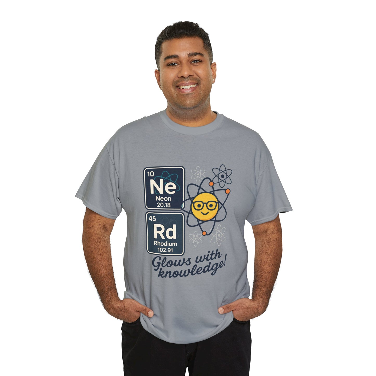 Funny Mens Nerd T-Shirt, NeRd Periodic Table Shirt, Glowing Knowledge Tee, Science Lover Gift, Chemistry Shirt, STEM Apparel, Science Tee