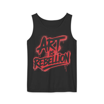Men's Garment-Dyed Tank Top, Art Is Rebellion Men's Tank Top, Graffiti Street Art Muscle Shirt, Urban Rebellion Sleeveless Top