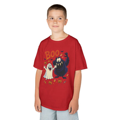 Kids Halloween T-Shirt BOO! Cute Ghost Monster Shirt, Funny Spooky Graphic Tee for Boys Girls, Halloween Costume Gift