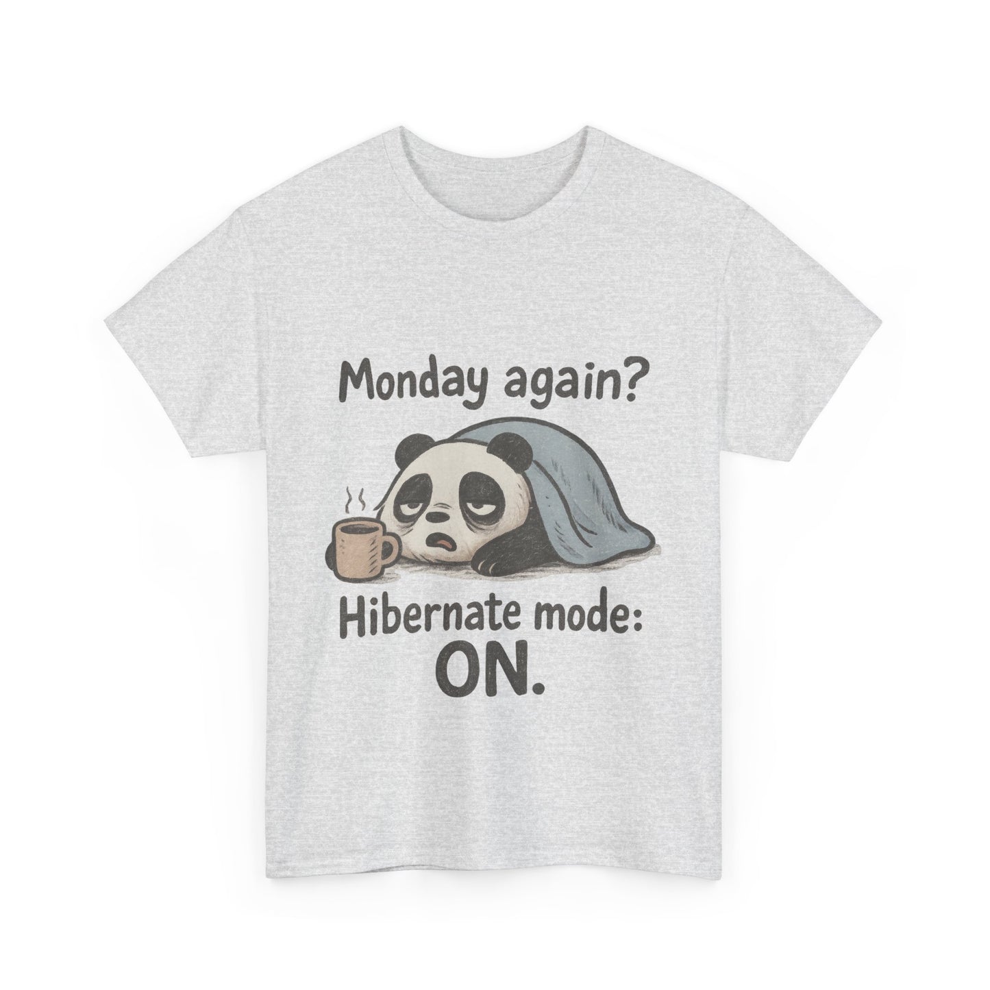 Funny Panda Hibernate Womens Tee, Cute Animal Shirt, Unisex Cotton Tee, Gift for Lazy Days, Monday Motivation T-shirt