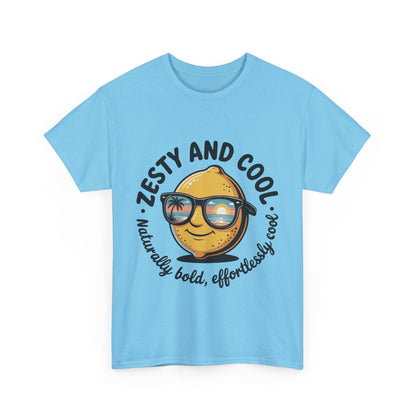 Zesty and Cool Mens Tee, Stylish Casual Shirt, Summer Outing Apparel, Fun Gift for Friends, Lemon Graphic T-Shirt, Birthday Present Idea