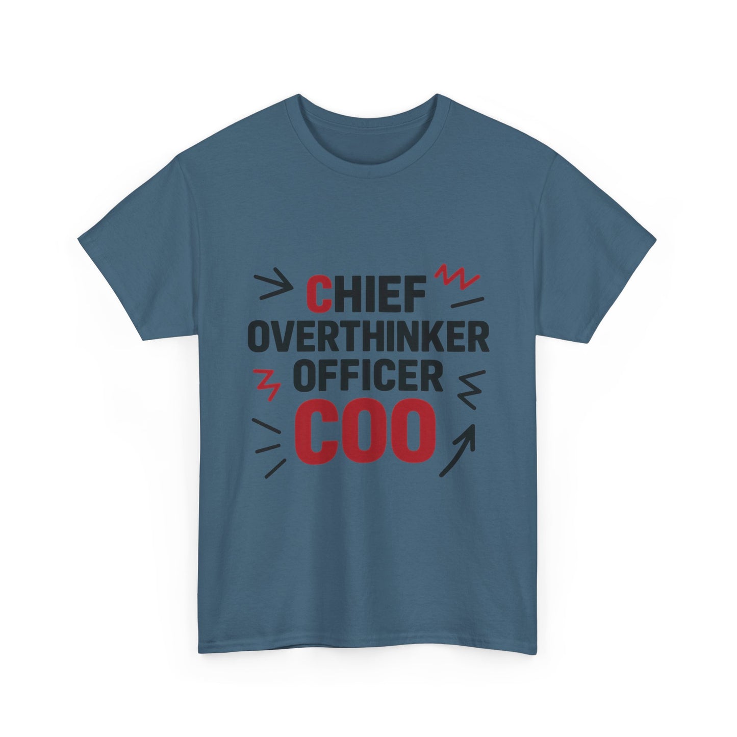 Men's COO T-Shirt, Chief Overthinker Officer Funny Graphic Tee, Office Humor Shirt for Him