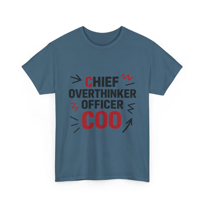 Men's COO T-Shirt, Chief Overthinker Officer Funny Graphic Tee, Office Humor Shirt for Him