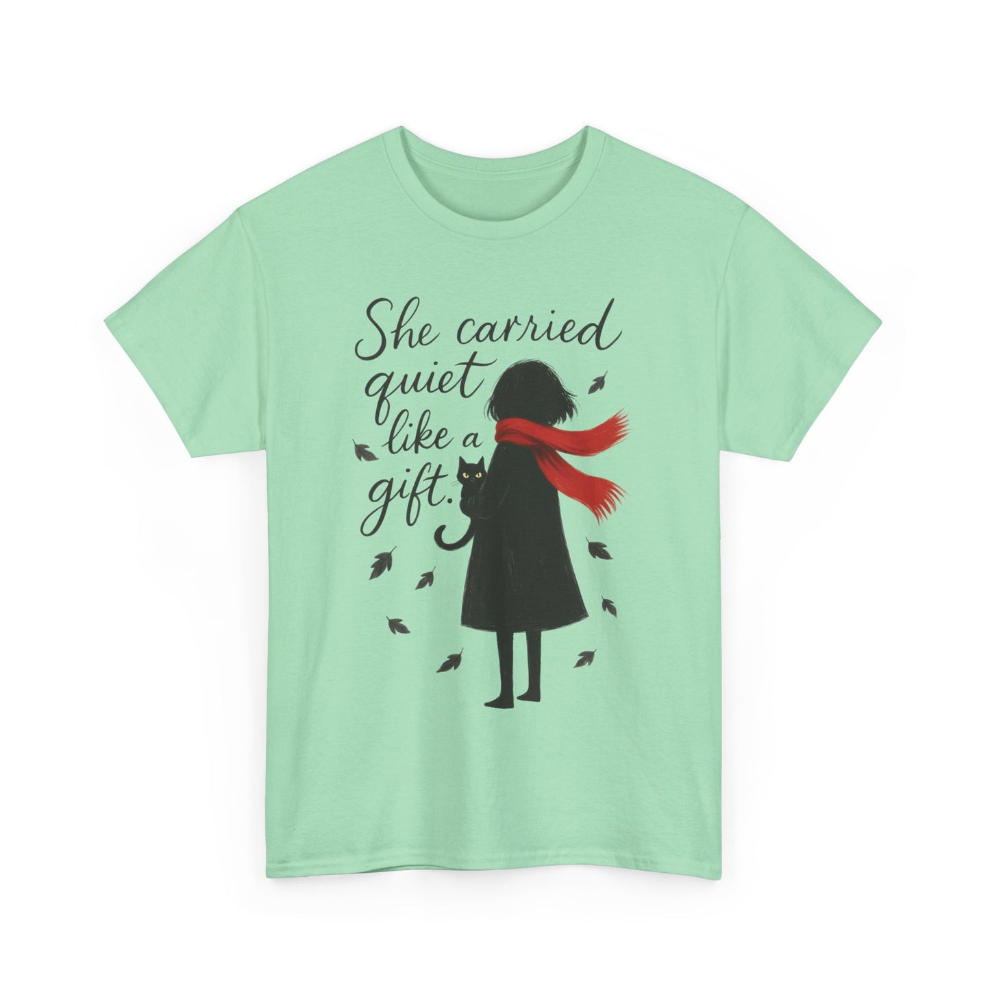 Cat Lover Womens T-Shirt, Whimsical Hand-Drawn Illustration Tee, Artistic Minimalist Gift for and Introverts, Cute Animal Apparel