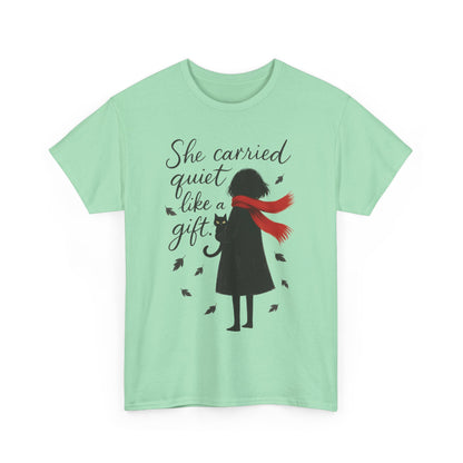 Cat Lover Womens T-Shirt, Whimsical Hand-Drawn Illustration Tee, Artistic Minimalist Gift for and Introverts, Cute Animal Apparel