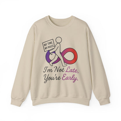 My Time, My Rules Funny Crewneck Sweatshirt, Womens Pullover, Gift for Her, Birthdays, Humor Clothing, Casual Style