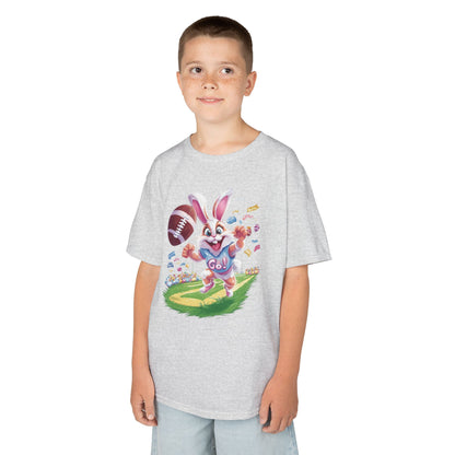 Touchdown Bunny Kids T-Shirt - Cute Easter Football Shirt for Kids, Fun Spring Outfit, Sports Bunny Tee Gift for Little Athletes Easter Gift
