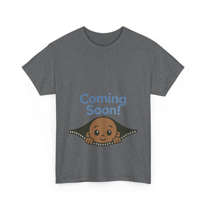Coming Soon Maternity  Tee, Cute Baby Boy Pregnancy Announcement Tee, Funny Expecting Mom Gift, Gender Reveal Tee, Baby Shower Top
