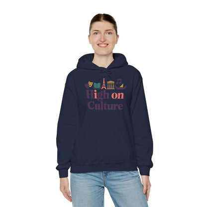 Womens Heavy Blend™ Hooded Sweatshirt, High on Culture Womens Hoodie, Cozy Cultural Graphic Hoodie