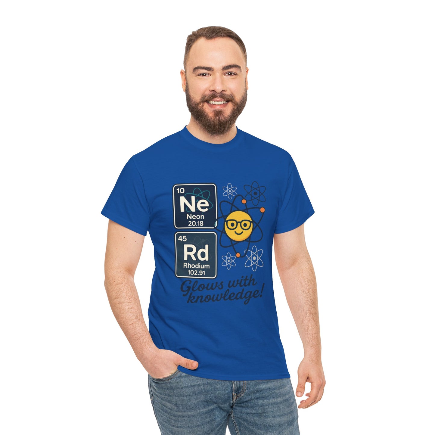 Funny Mens Nerd T-Shirt, NeRd Periodic Table Shirt, Glowing Knowledge Tee, Science Lover Gift, Chemistry Shirt, STEM Apparel, Science Tee
