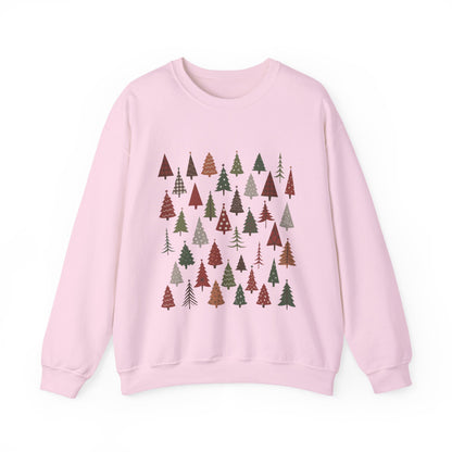 Minimal Christmas Tree Sweatshirt, Rustic Holiday Pullover