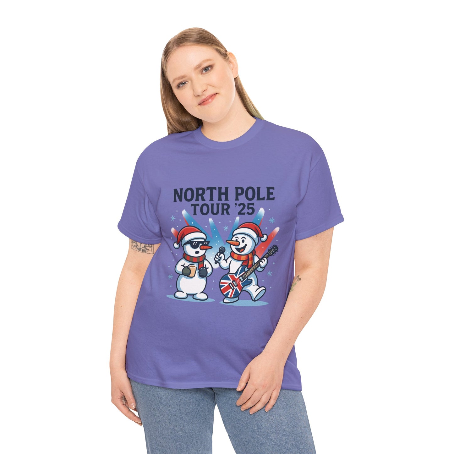 North Pole Tour 25 Women's Christmas T-Shirt, Funny Holiday Music Tee