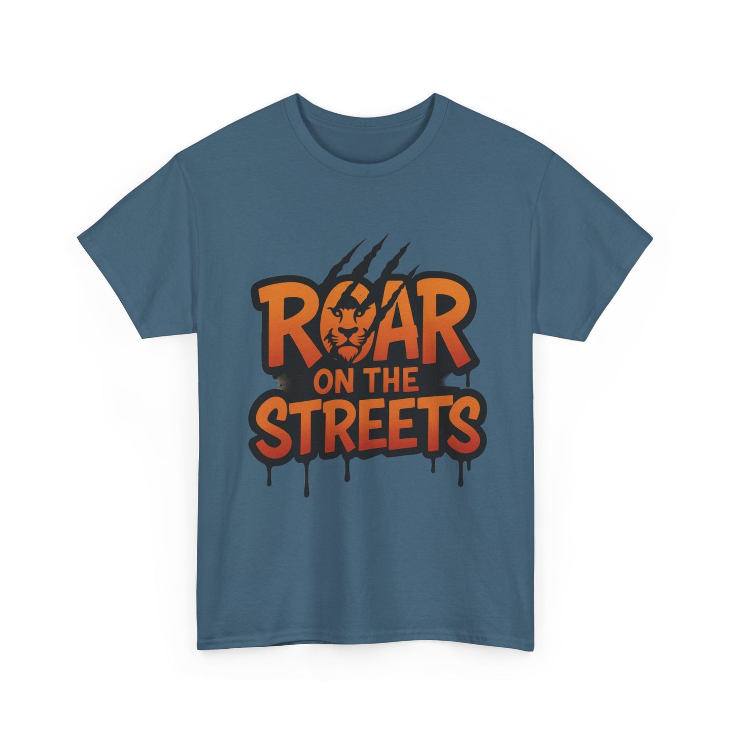 Roar on the Streets Lion Graphic Mens Urban T-Shirt, Lion Shirt