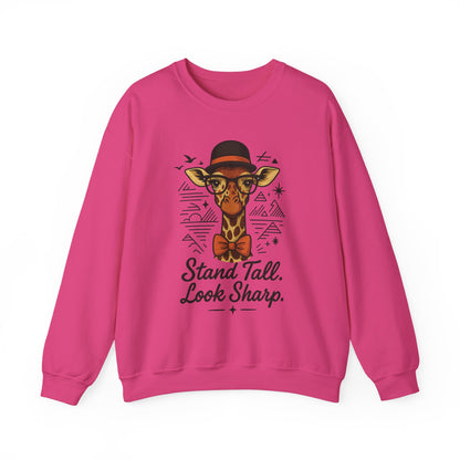 Stylish Giraffe Sweatshirt - Stand Tall, Look Sharp, Unisex Sweater for Animal Lovers, Cozy Gift, Fun Fashion for All Seasons