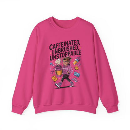 Caffeinated Mom Sweatshirt, Funny Mom Life Quote,  Mother's Day Gift,New Mother Tired Mother Gift, Coffee Lover Gift, Coffee Addict Mom
