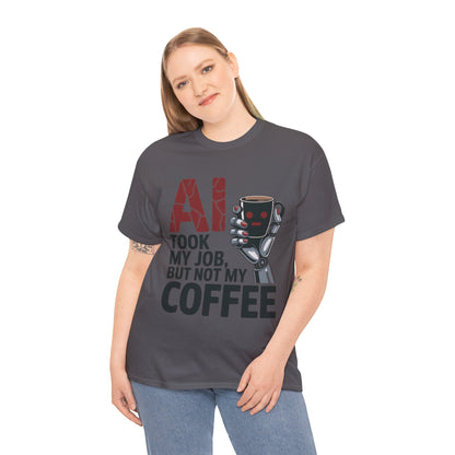 Women's AI Coffee T-Shirt, Funny Robot Job Humor Tee, Geek Sarcastic Gift for Her, Sarcastic Work Shirt, Career Humor